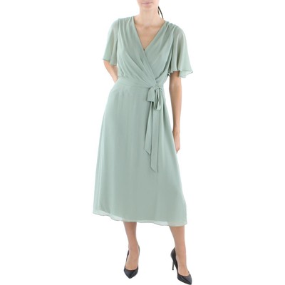 

Женское зеленое платье миди до середины икры Lauren Ralph Lauren  BHFO 7407, Lily pad
