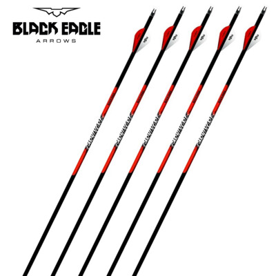 Black Eagle Carnivore Carbon Arrows 300 (.001'') w/ Blazer Vanes 1/2 Dozen