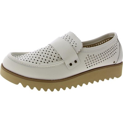 Jambu Womens Jessie Ivory Leather Slip On Loafers Shoes 9 Medium (B,M) BHFO 9938
