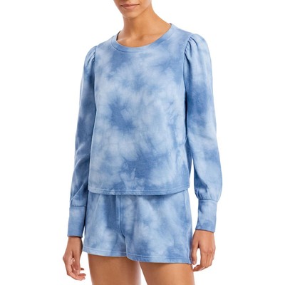 Женская синяя толстовка BB Dakota by Steve Madden с принтом Tie-Dye Crew Sweatshirt Top S BHFO 7064