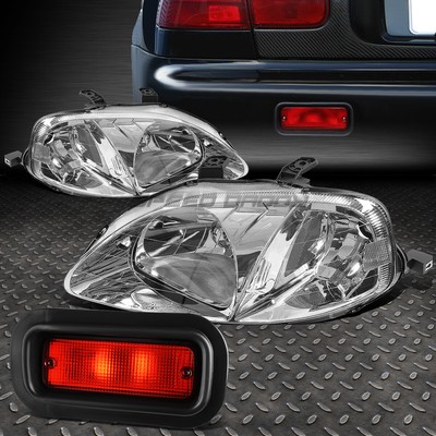 ХРОМИРОВАННАЯ ФАРА + ЧЕТКИЙ СИГНАЛ ПОВОРОТА + КРАСНАЯ ЗАДНЯЯ ПРОТИВОТУМАННАЯ ФАРА + ВЫКЛЮЧАТЕЛЬ ДЛЯ 99-00 CIVIC