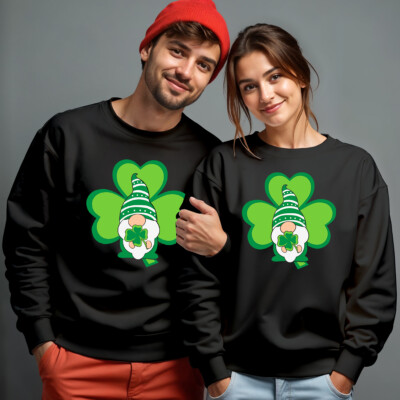Gnome Mens And Womens Funny St.Patricks Day Sweatshirt Jumper Irish Green #STPD