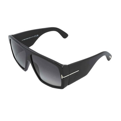 Pre-owned Tom Ford Raven Smoke Gradient Browline Unisex Sunglasses Ft1036 01b 60 In Gray