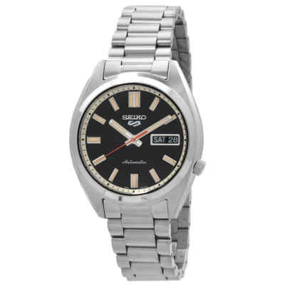 Pre-owned Seiko 5 Sports Snxs Automatic Black Dial Men's Watch Srpk89k1