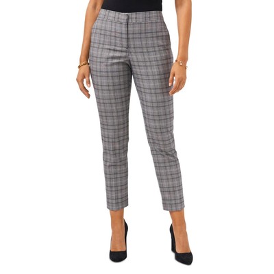

Vince Camuto Женские черно-белые брюки в клетку Glen Flat Front Straight Leg Pants  BHFO 9939, Dark pewter