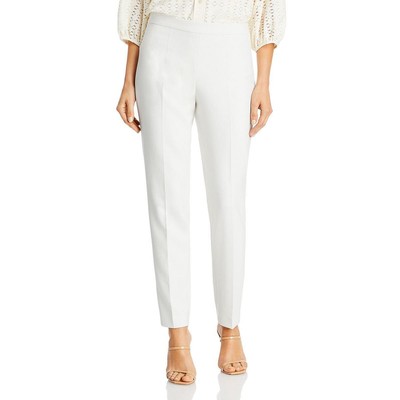 Женские офисные брюки Boss Womens Tiluna белого цвета с высокой посадкой и складками 14 BHFO 6574