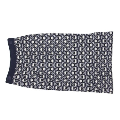 

Weekend MaxMara Женская темно-синяя вязаная юбка-трапеция миди с принтом  BHFO 1383, Navy/white