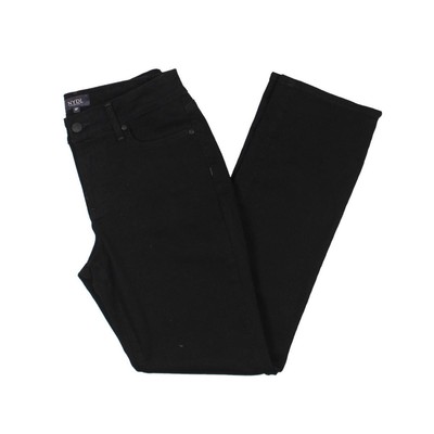 Джинсы NYDJ Womens Black Denim High Rise Straight Leg Jeans Petites 8P BHFO 4688