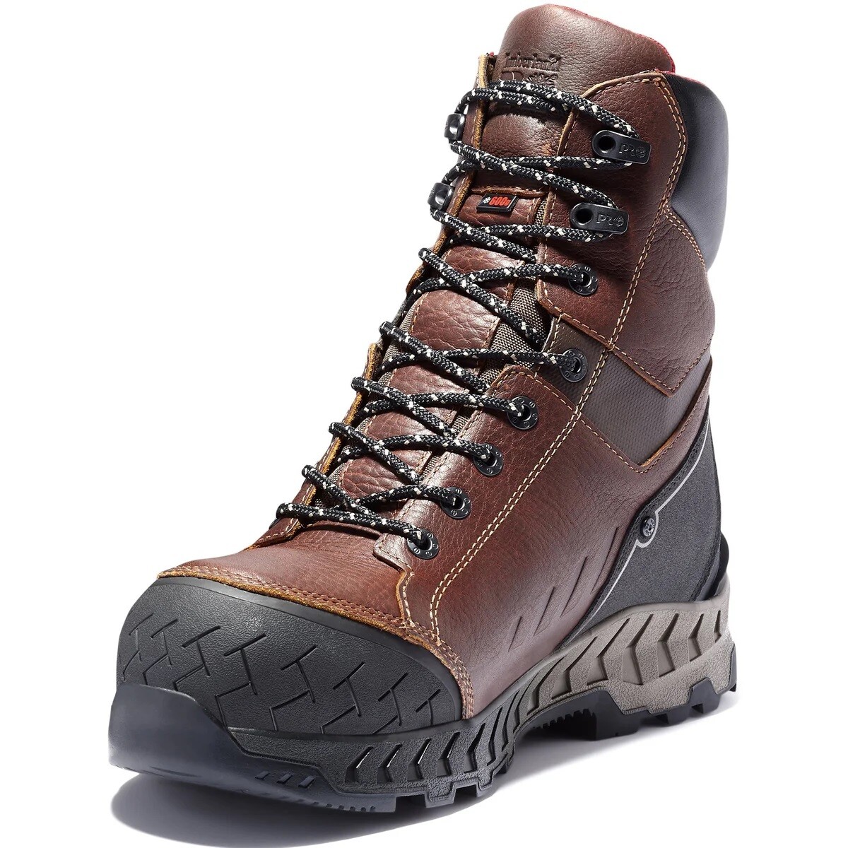 Pre-owned Timberland Pro Men's  Work Summit Waterproof Insulated Ct Brown 8" Boot Tb0a25d9