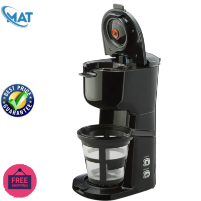 Mainstays Single Serve Coffee Maker For K cup Capsule Ground Coffee Dual Brew