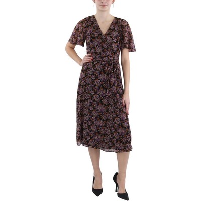 Женское длинное полуофициальное платье макси с поясом Lauren Ralph Lauren BHFO 2854
