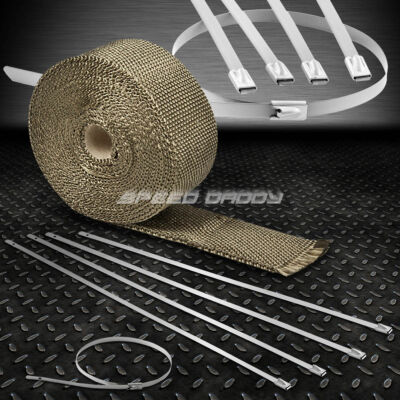 25/7,5 М2 КОЛЛЕКТОРНЫЙ КОЛЛЕКТОР CATBACK TITANIUM HEAT WRAP + ЗАСТЕЖКА-МОЛНИЯ ИЗ НЕРЖАВЕЮЩЕЙ СТАЛИ СЕРЕБРИСТОГО ЦВЕТА