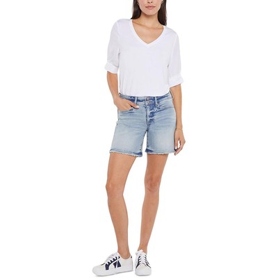 

Женские джинсовые шорты NYDJ Roxanne Blue Shaker Lift с потертым краем  BHFO 6346, Skylar