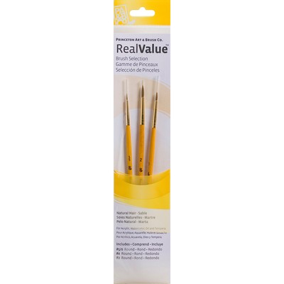 Princeton Natural Sable Real Value Brush Set-3/Pkg P9105