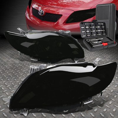 ДЛЯ 09-10 TOYOTA COROLLA ДЫМЧАТЫЙ КОРПУС ЯНТАРНОЙ БОКОВОЙ ФАРЫ ГОЛОВНОГО ФОНАРЯ + НАБОР ИНСТРУМЕНТОВ