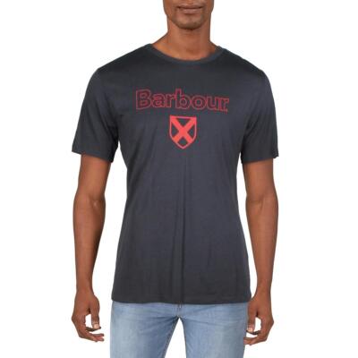 

Мужская футболка с круглым вырезом Barbour Cameron Navy Logo Top  BHFO 7843, Cameron