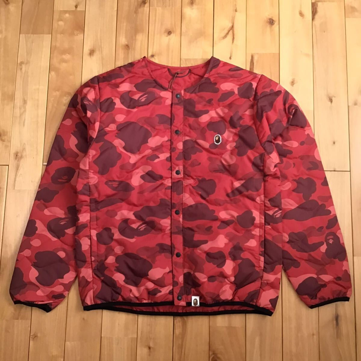 BAPE Light Down Jacket Red camo A Bathing Ape Size M | eBay