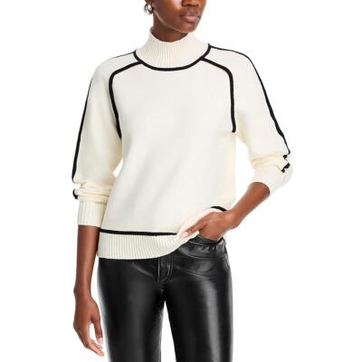 Женский вязаный свитер-водолазка T Tahari с имитацией черного цвета слоновой кости XS BHFO 1348