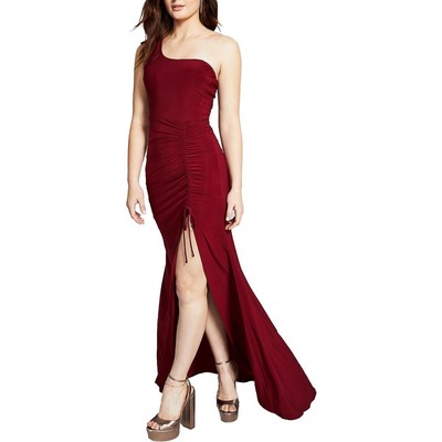 

Женское вечернее платье макси B. Darlin с рюшами для юниоров BHFO 1977, Wine