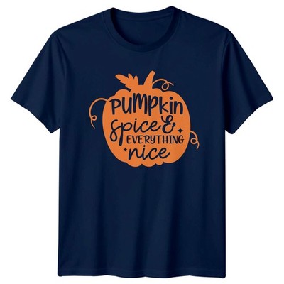 Pumpkin Spice Everything Nice Womens T-Shirt Autumn Fall Seasonal