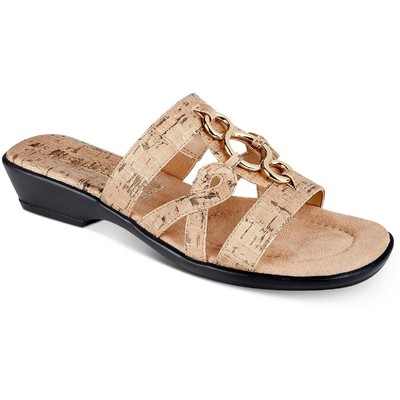 

Женские босоножки на каблуке Easy Street Torrid Tan на очень широком каблуке 6,5 (E+, WW) BHFO 4195, Cork/fleck, Torrid