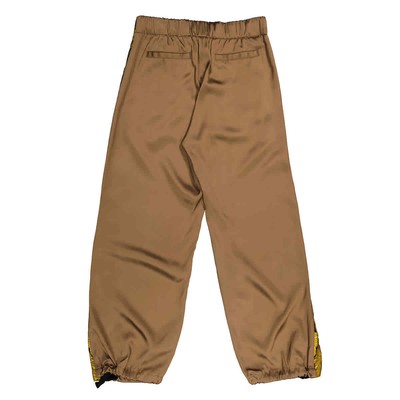 Pre-owned Versace Men's Black And Gold Barocco Print Track Pants In Multicolor