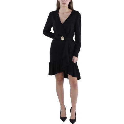Женское платье-сорочка Lauren Ralph Lauren с черным стихарем длиной до колен 10 BHFO 3384