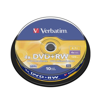 DVD-RW Verbatim    10 Stück Schwarz 4,7 GB 4x [10 Stück]