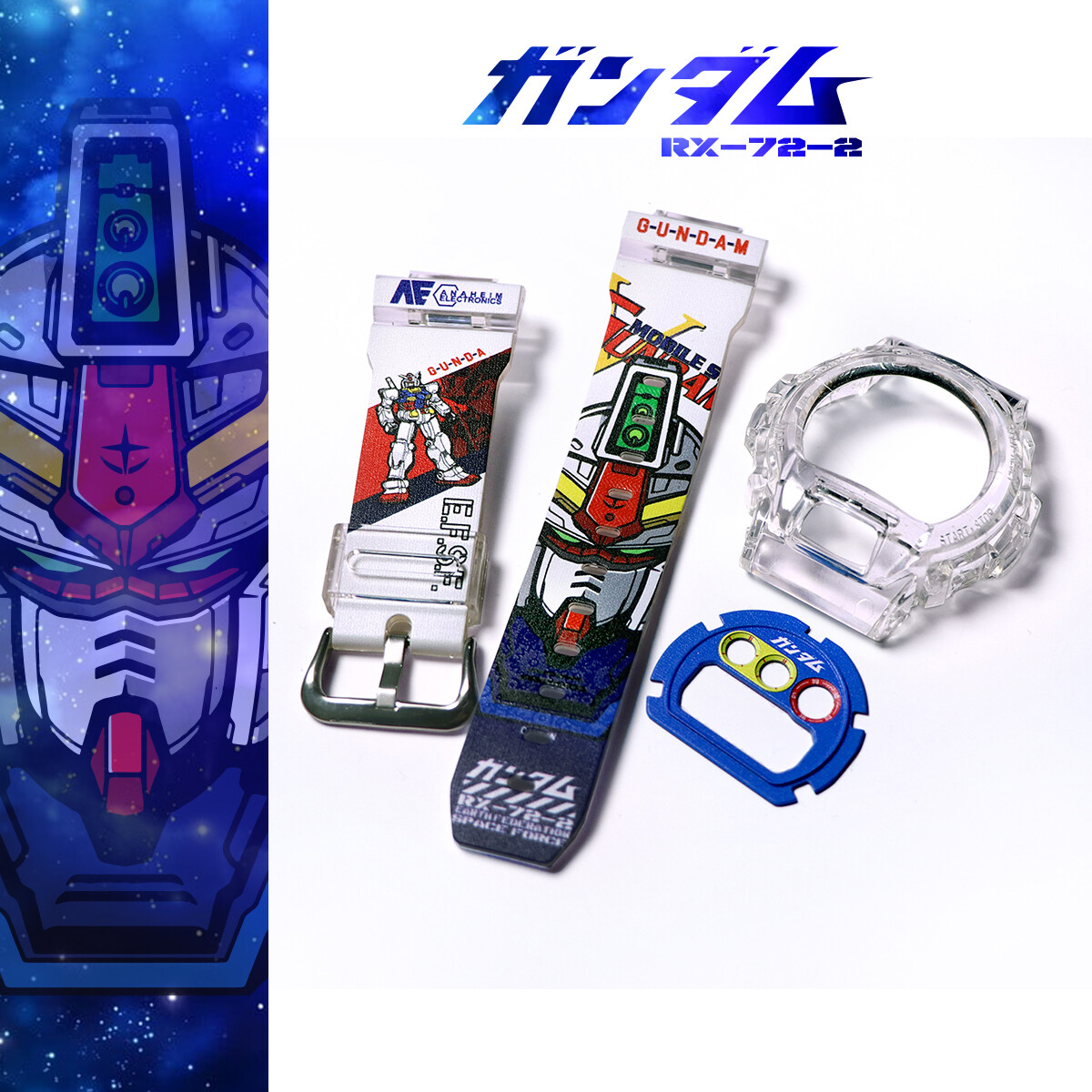 Gundam RX-78-2 Custom Made Band & Bezel with Dial DW-6900