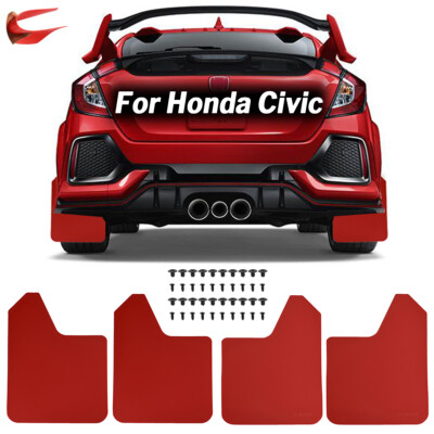 4X Mud Flaps Mudguard Splash Guards Mudflaps For Honda Civic Type R S Si coupe