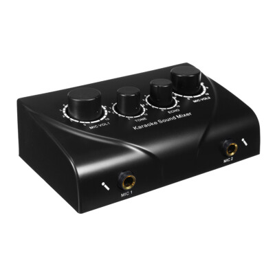 Karaoke Sound Echo Mixer KTV Effects Reverb MIC Preamp for Home Audio System