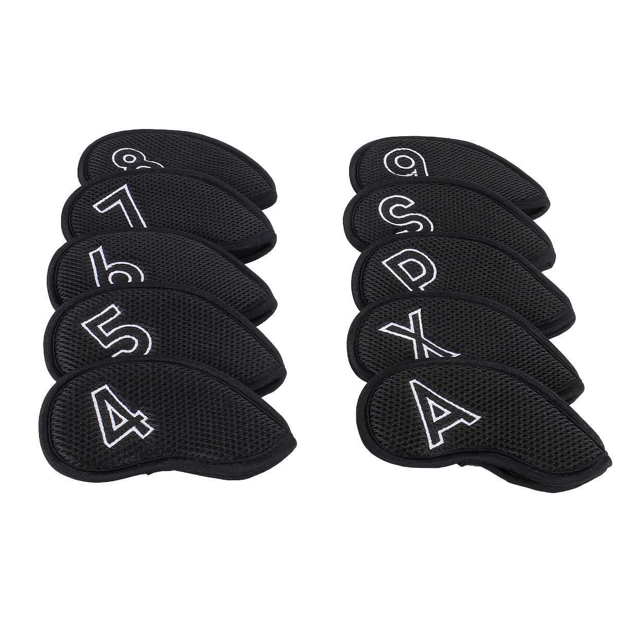 10Pcs Quality Set Golf Club Caps Iron Putter Head Protect Covers Rubber Sleeve