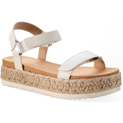 

Женские белые сандалии Sun + Stone Rylaan на платформе 7.5 Medium (B,M) BHFO 7393, White smooth