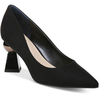 

Alfani Womens Justena Черные туфли без шнуровки на блочном каблуке 7 Medium (B,M) BHFO 1882, Black microsuede