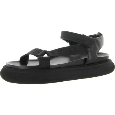 

Moncler Женские туфли Catura с кожаным ремешком и логотипом на щиколотке BHFO 1940, Черный, Catura