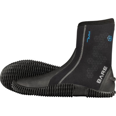 BARE 7mm S-Flex Dive Boots - Size 13, Black (044926BLK-8013)