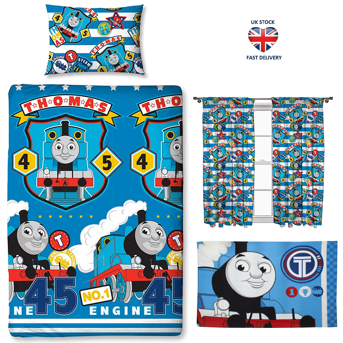 Thomas The Tank Duvet Set Bedding Curtains Thomas Friends Patch