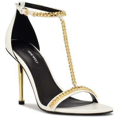Nine West Womens Ropes3 Белые туфли-лодочки с Т-образным ремешком 8.5 Medium (B,M) BHFO 1623