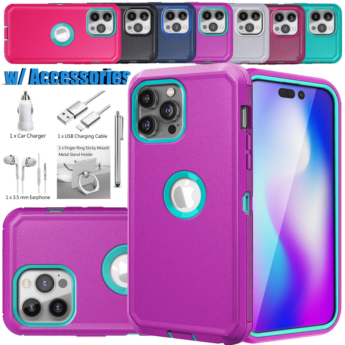 For Iphone 6/7/8/14 Plus 11/12/13/14/15 Pro Max Xr Heavy Dut