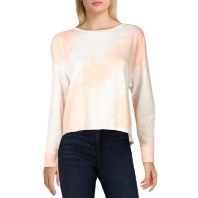 

Splendid Womens Pink Tie-Dye Boxy Crewneck Sweatshirt Loungewear  BHFO 6442, Peach multi