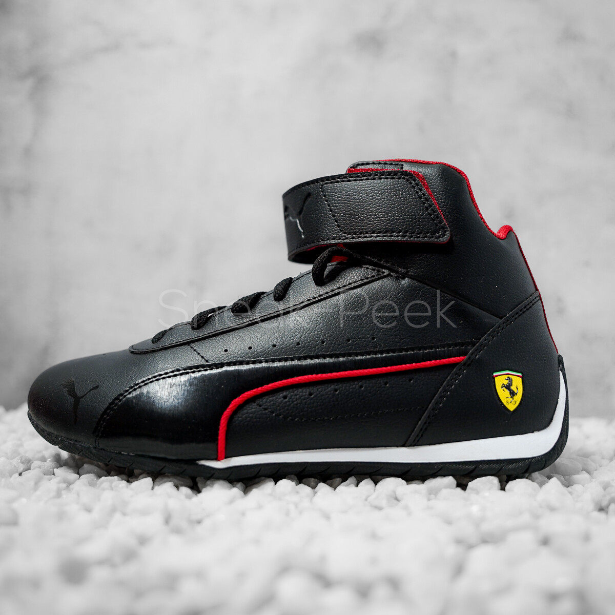 

Мужские спортивные кроссовки Puma Ferrari Neo Cat Mid Black Shoe Motorsport #501, Черный, Puma Ferrari Neo Cat