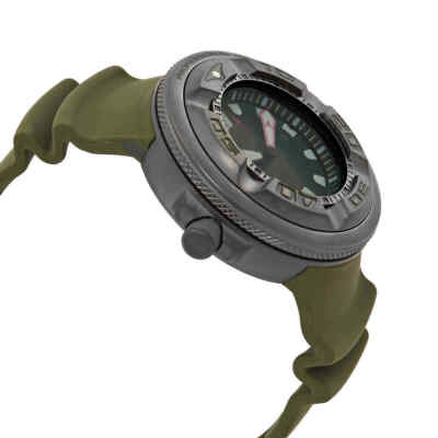 Pre-owned Citizen Green Mens Analogue Watch Promaster Marine Bj8057-17x