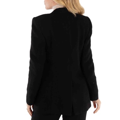Pre-owned Chloé Chloe Ladies Black Single-breasted Open-front Blazer