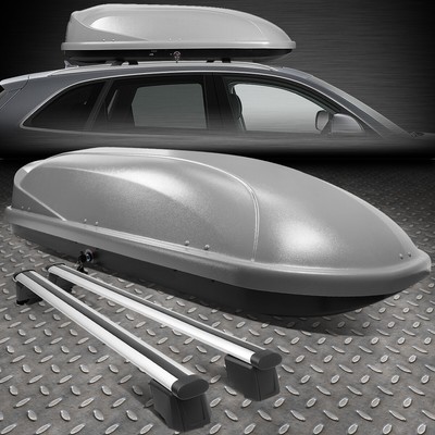 ДЛЯ 09-16 AUDI Q5 ПАРА АЛЮМИНИЕВЫХ ПОПЕРЕЧИН НА КРЫШЕ + ГРУЗОВОЙ ЯЩИК СЕРОГО ЦВЕТА с КЛЮЧАМИ