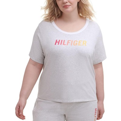 

Женские серые рубашки и топы для фитнеса Tommy Hilfiger Sport Plus  BHFO 3026, White stone heather