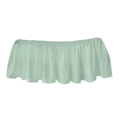 Solid Ruffled Round Crib Skirt, Mint Green