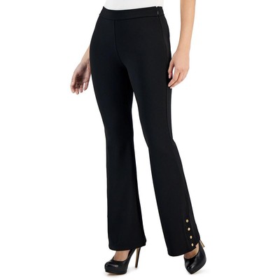 MICHAEL Michael Kors Женские черные брюки-клеш с украшениями Petites PM BHFO 6732