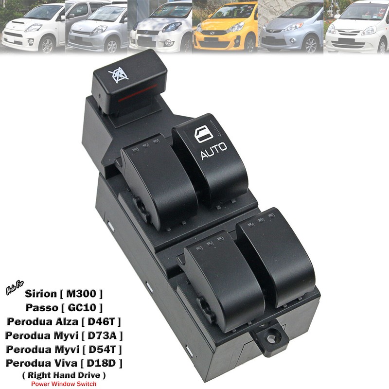RHD Front Power Window Switch Main Control For Daihatsu Boon Sirion M300S 04-10
