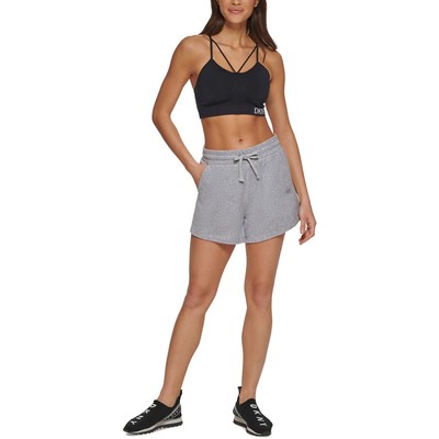 DKNY Sport Womens Gray Terry Fitness Workout Shorts Athletic L BHFO 0437