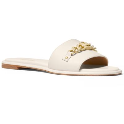 

Женские шлепанцы MICHAEL Michael Kors Rina Slide Slide 8 Medium (B,M) BHFO 4857, Light cream, Rina Slide
